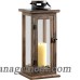 Beachcrest Home Wood/Glass Lantern BCHH6264